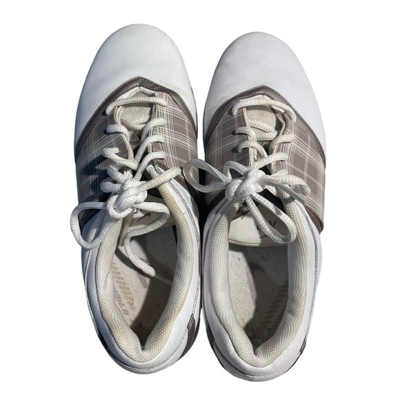 Nike Air Embellish White Golf Shoes gray white Oxford Women's size 7 - Picture 8 of 11